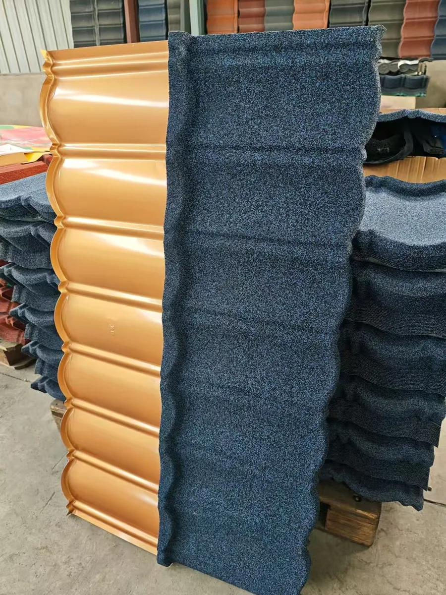 Stone coated metal roof tile colour and surface texture for distributor sales
