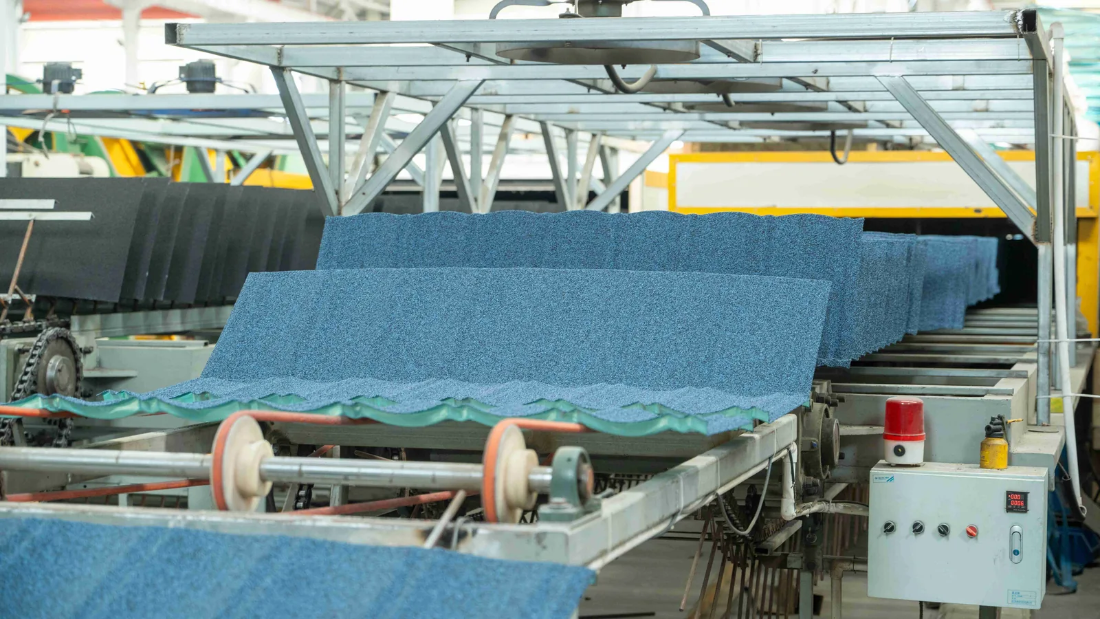 Finished roof tiles and product stock