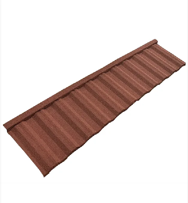 Fish-scale stone-coated metal tile
