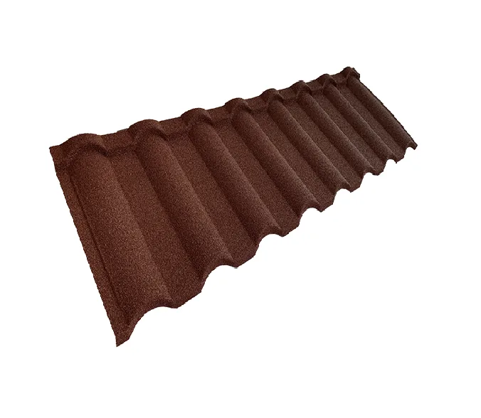 Colour-stable metal roof tile