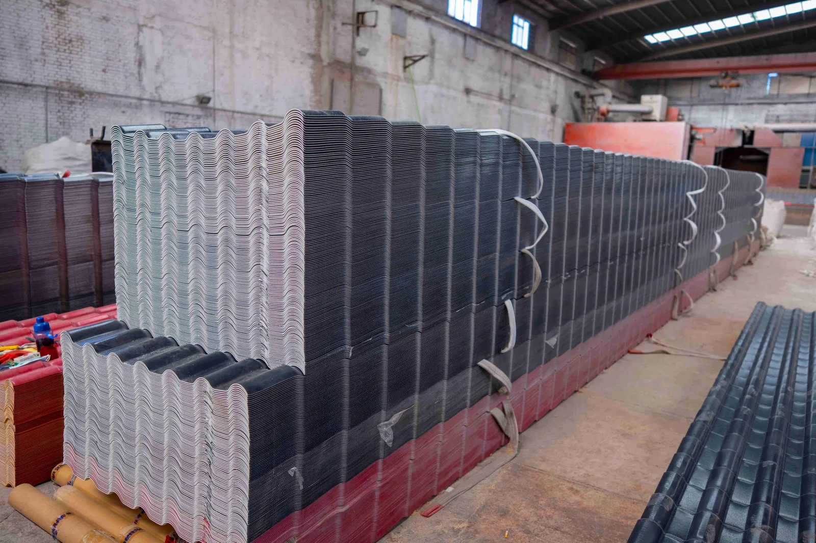 ASA synthetic resin roof tile detail — Warehouses & Workshops
